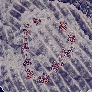 10 strand choker sterling-chocolate pearl necklace